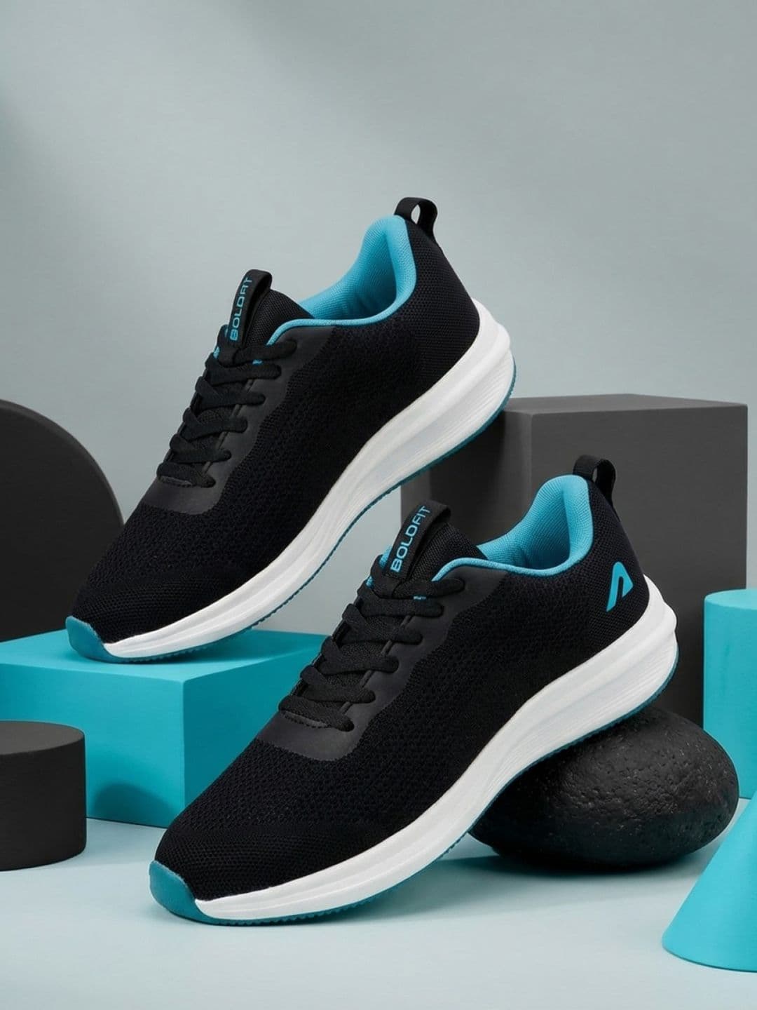 BOLDFIT BOLDFIT Women Black Porcelain Progressx Walking Shoes