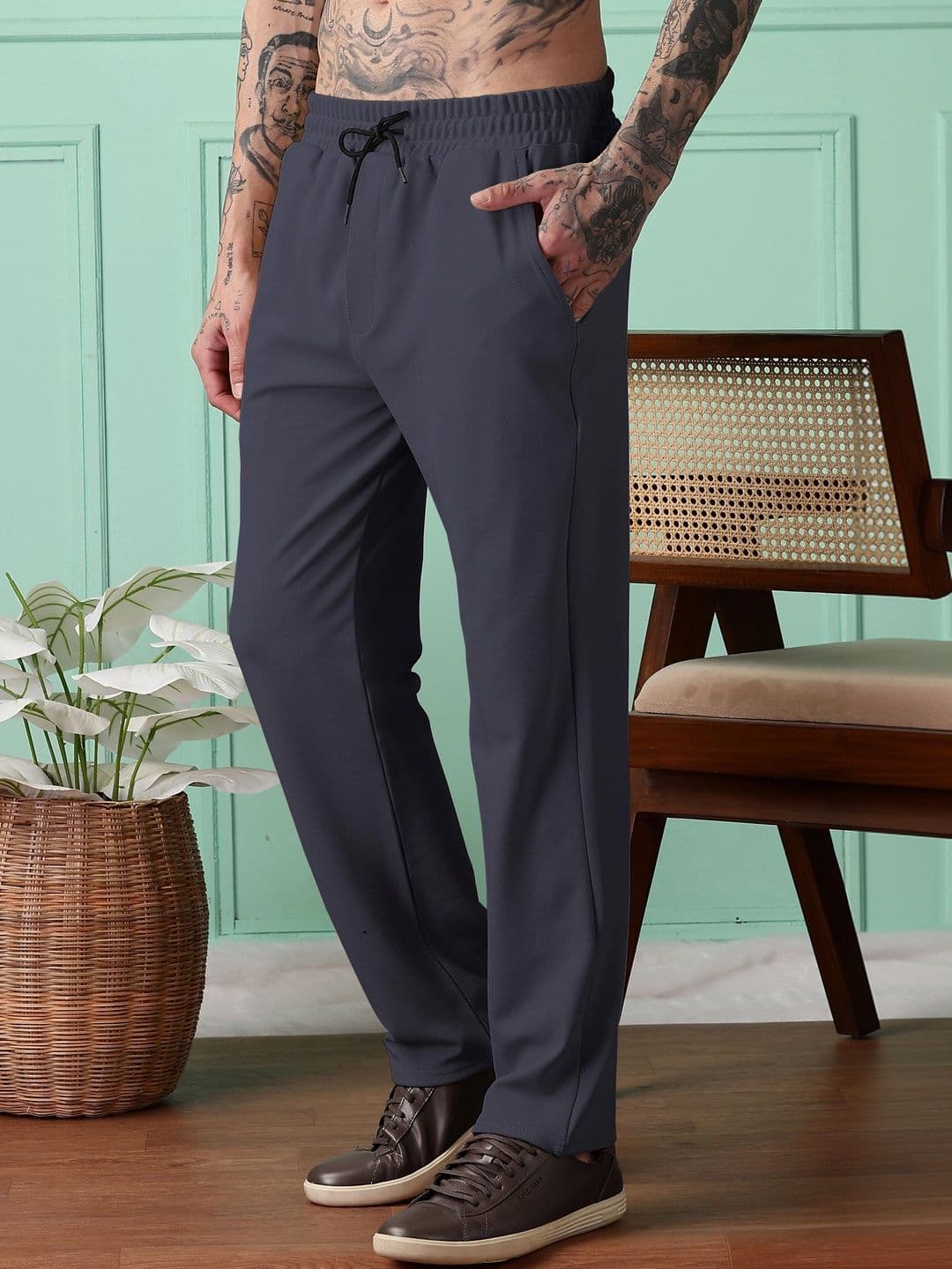 MENS TRACK PANT R.Code by The Roadster Life Co. Men Regular Fit Training Track Pants