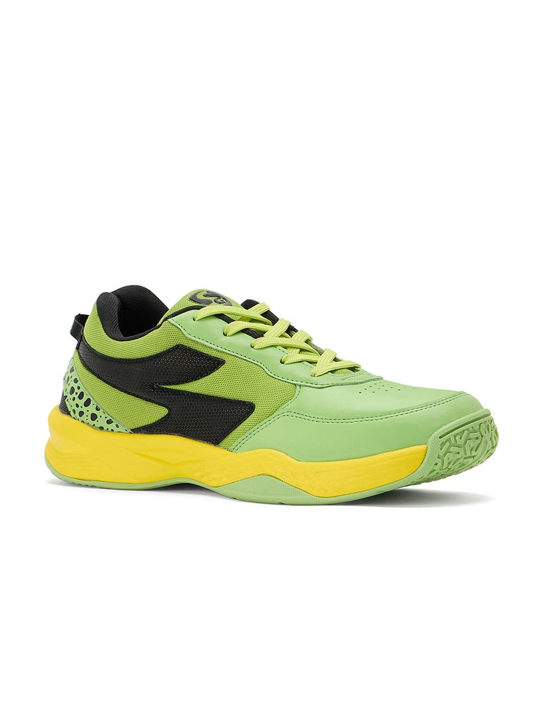 SG SG Raptor Volt Green-Black All-court shoes best for Badminton, Pickleball & Tennis Shoes