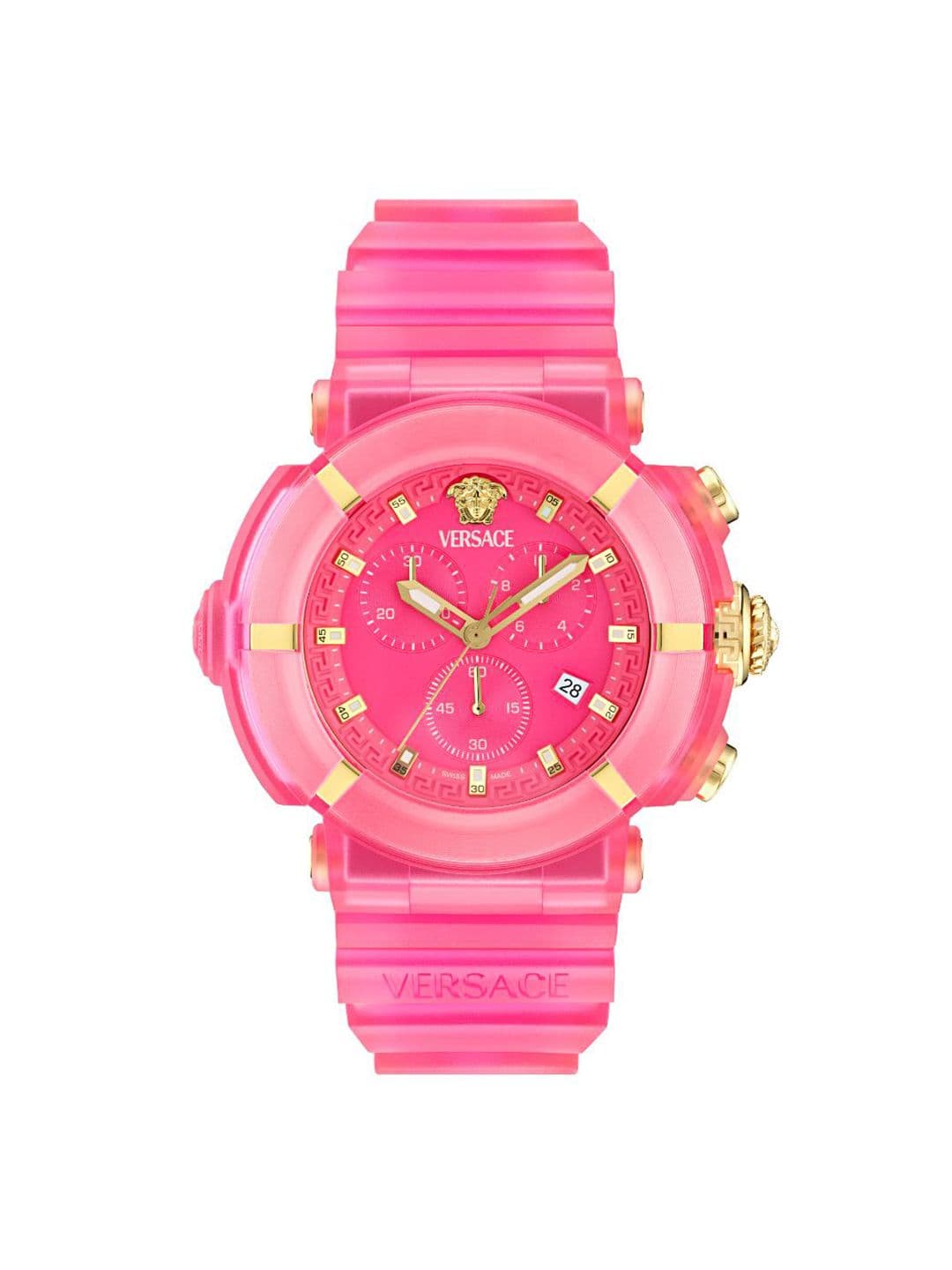 Versace Versace Unisex Brass Dial & Straps Analogue Watch VE0L00725