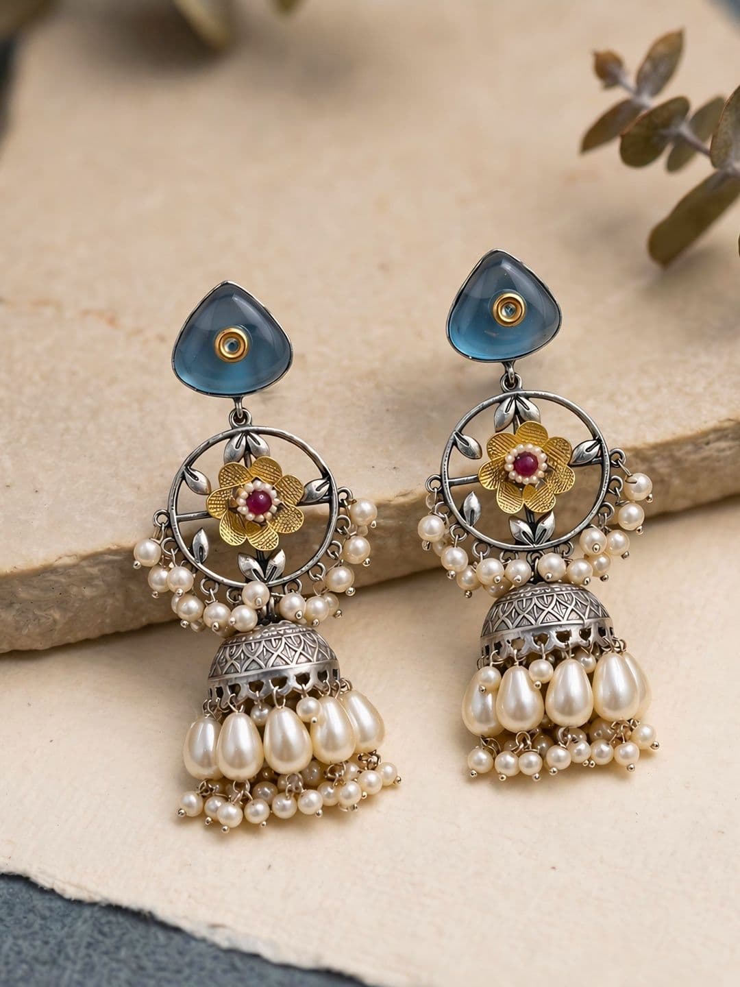 Bauble Cluster Bauble Cluster Floral Jhumkas Earrings