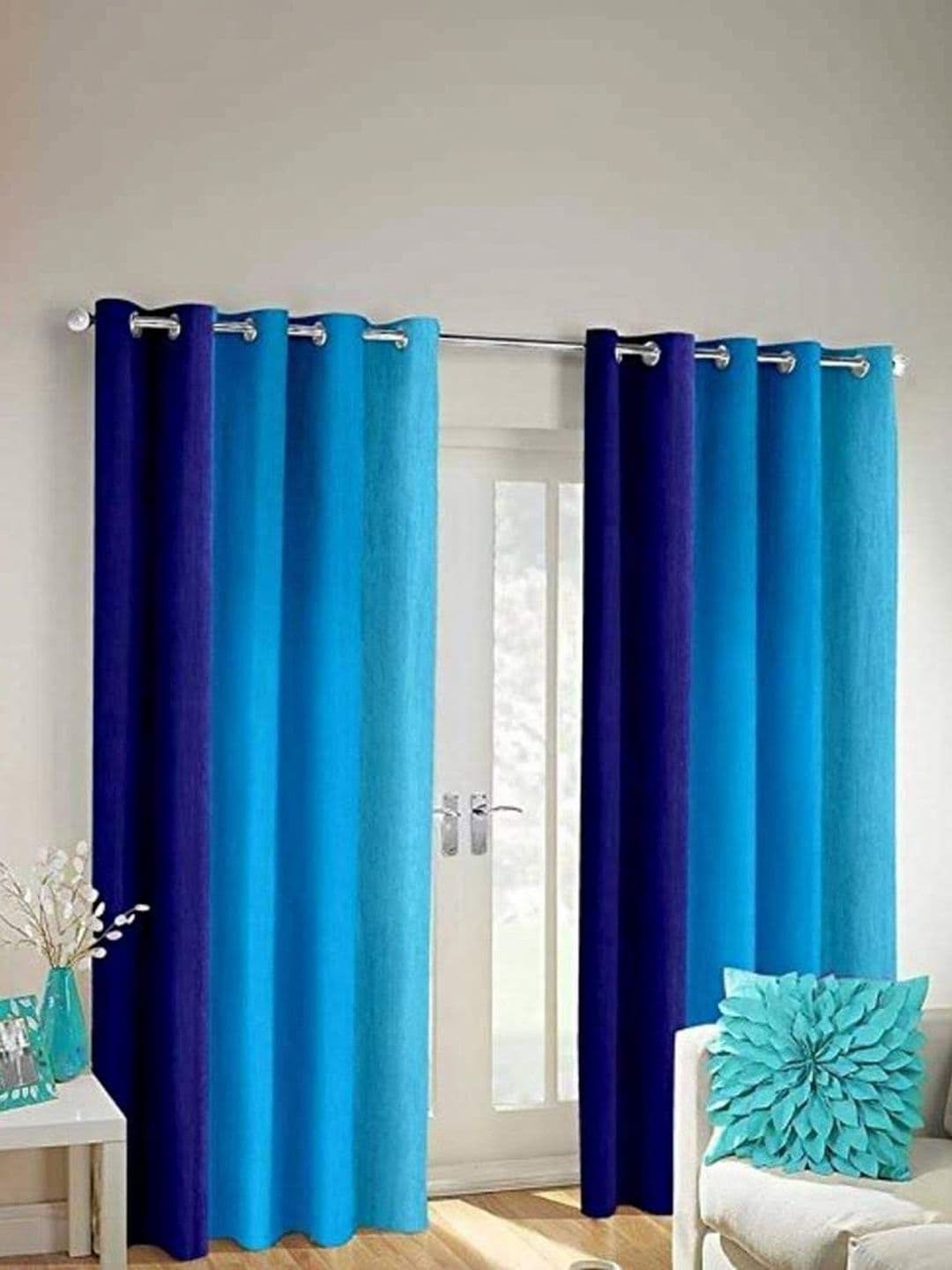SAI ARPAN SAI ARPAN Gold-Toned Colourblocked Curtains and Sheers