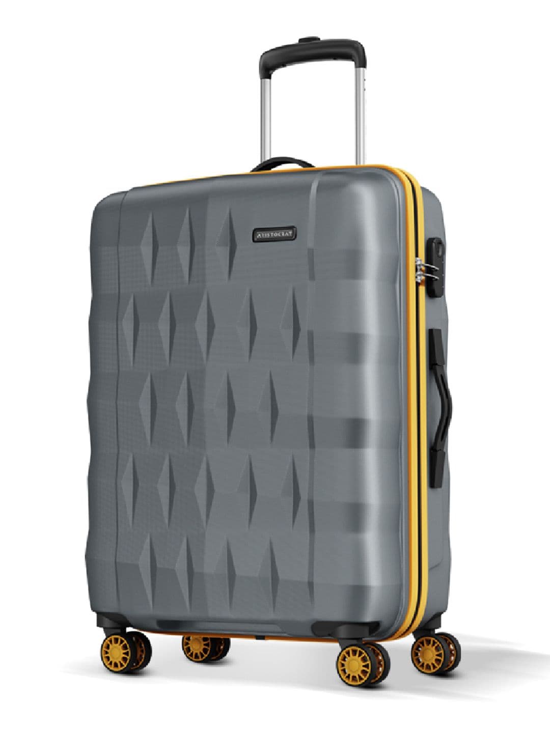 Aristocrat Aristocrat Comet Grey Medium Hard Luggage 66cm Check-in Trolley Bag With Smooth 8-Wheel