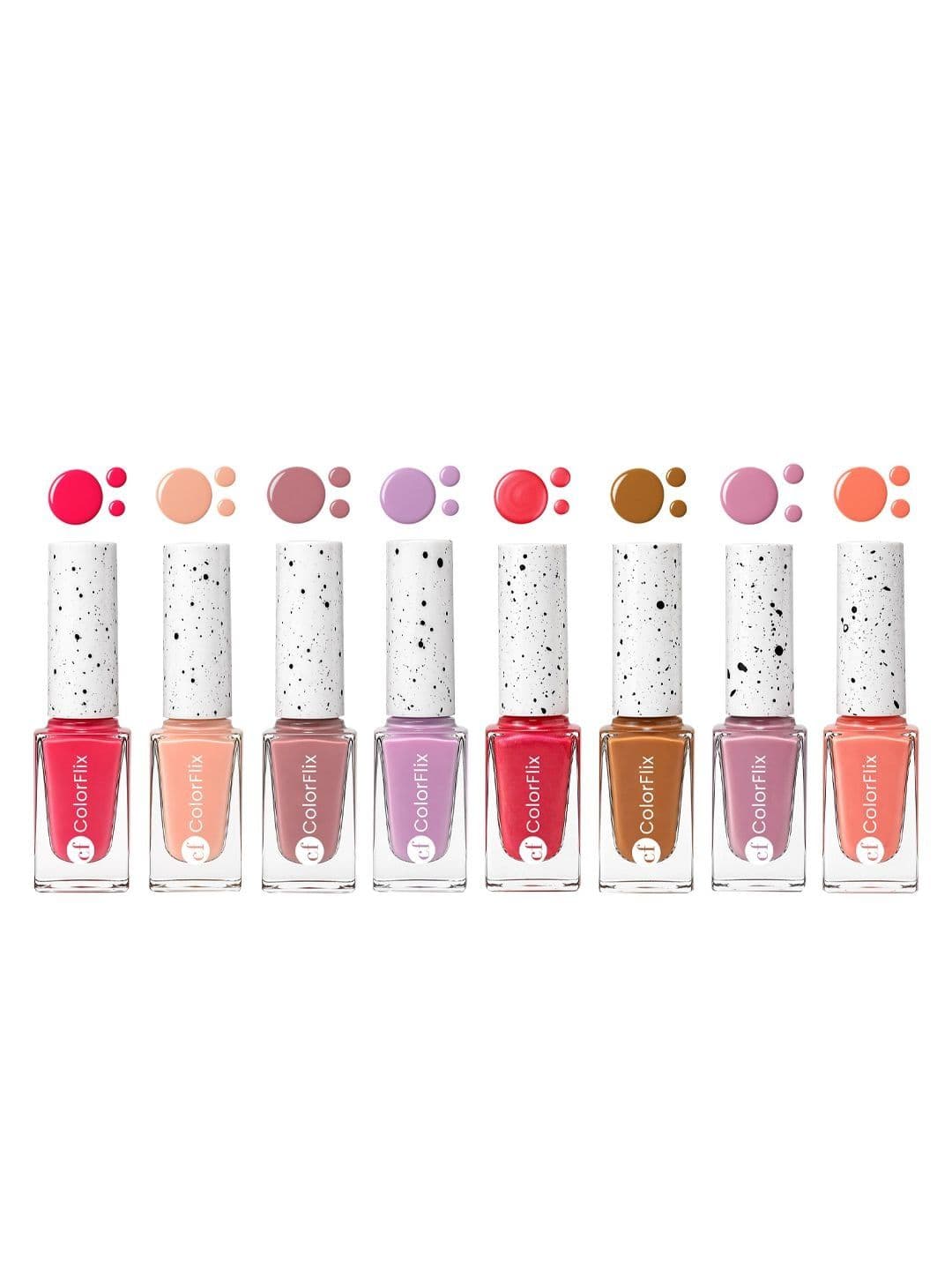 COLORFLIX COLORFLIX Set Of 8 Long Stay, High Shine Nail Polish - 4 ml Each