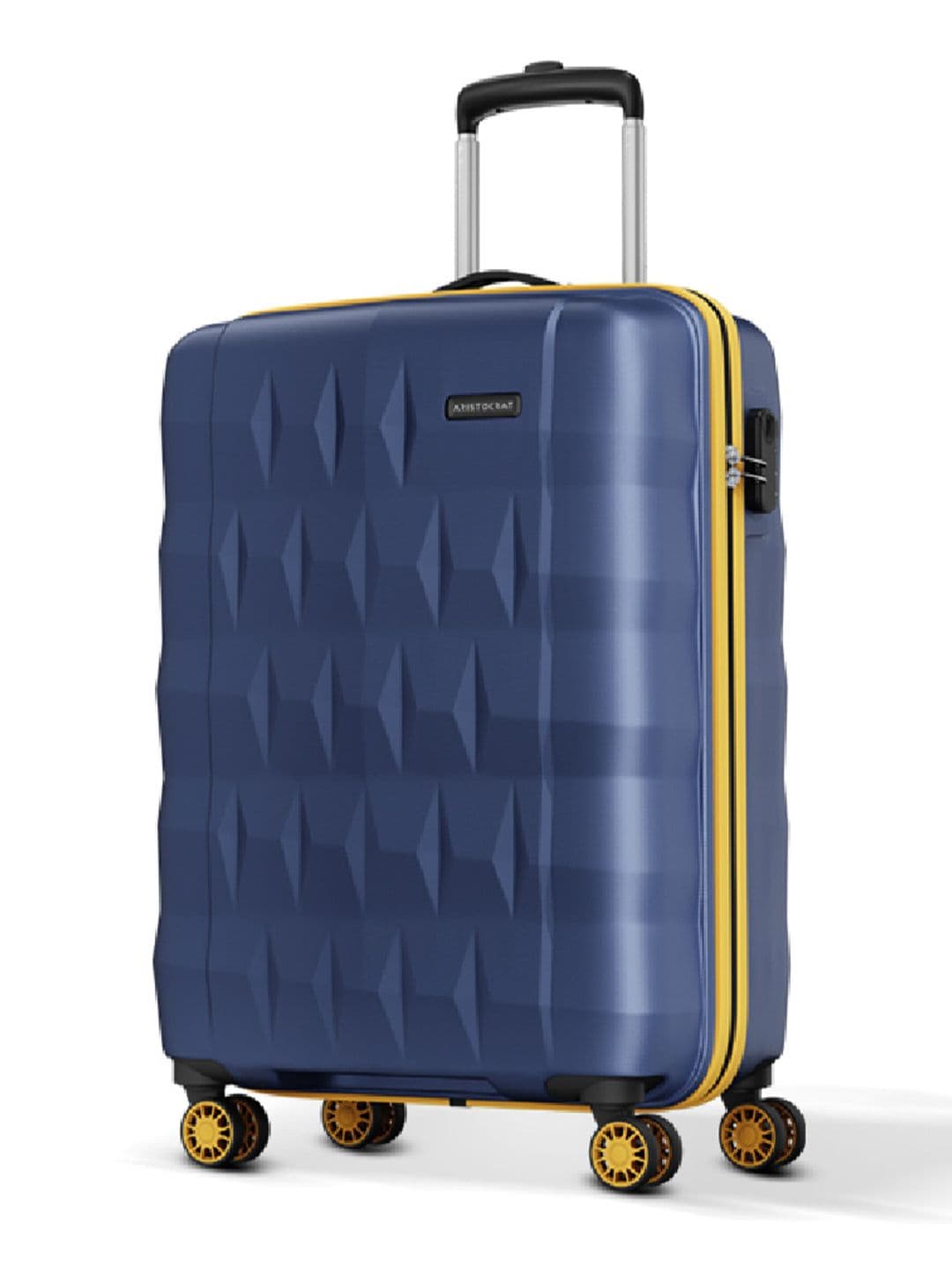 Aristocrat Aristocrat Comet Blue Small Hard Luggage 56cm Cabin Trolley Bag with Smooth 8-Wheel