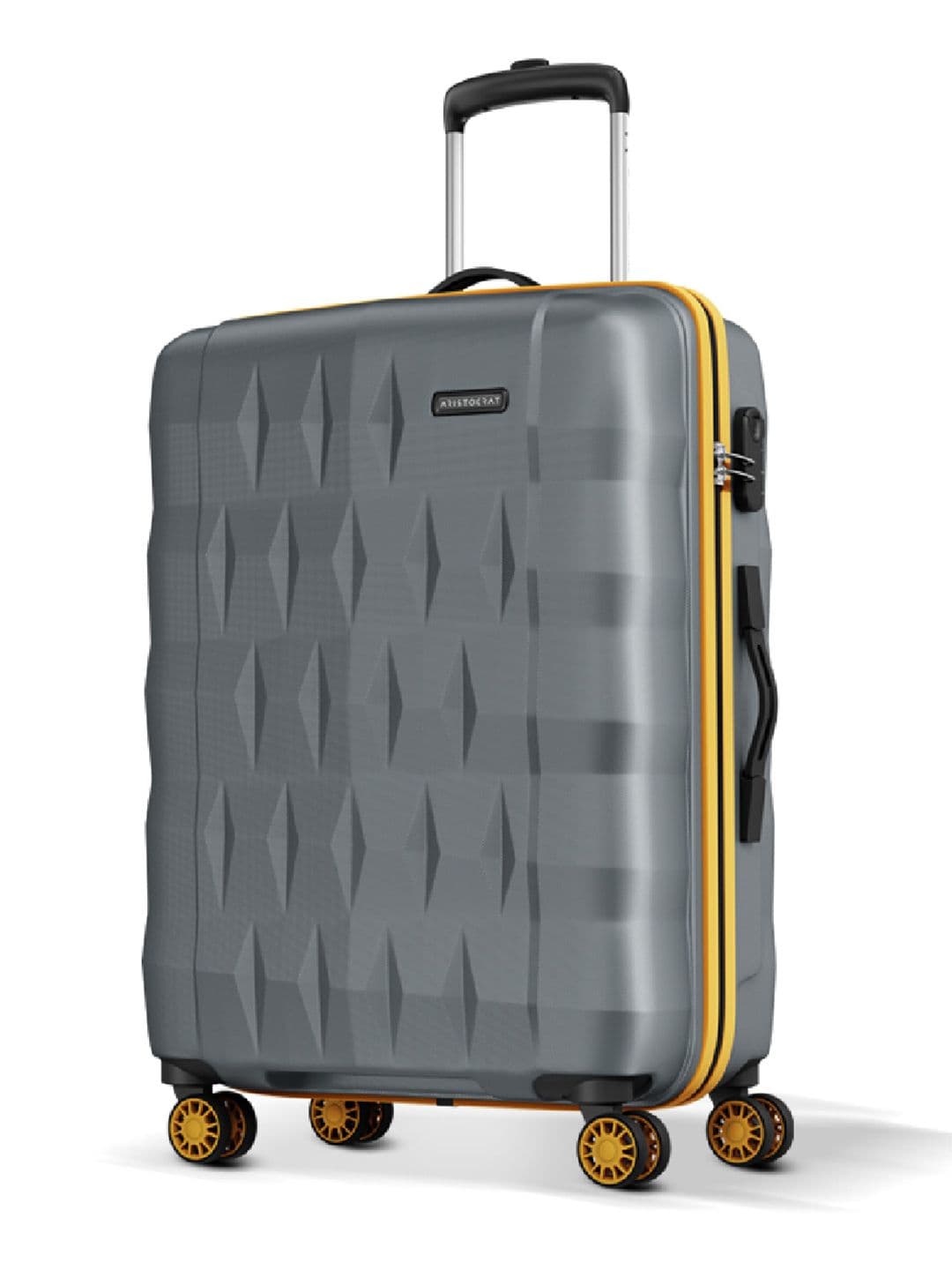 Aristocrat Aristocrat Comet Grey Large Hard Luggage 76cm Check-in Trolley Bag with Smooth 8-Wheel