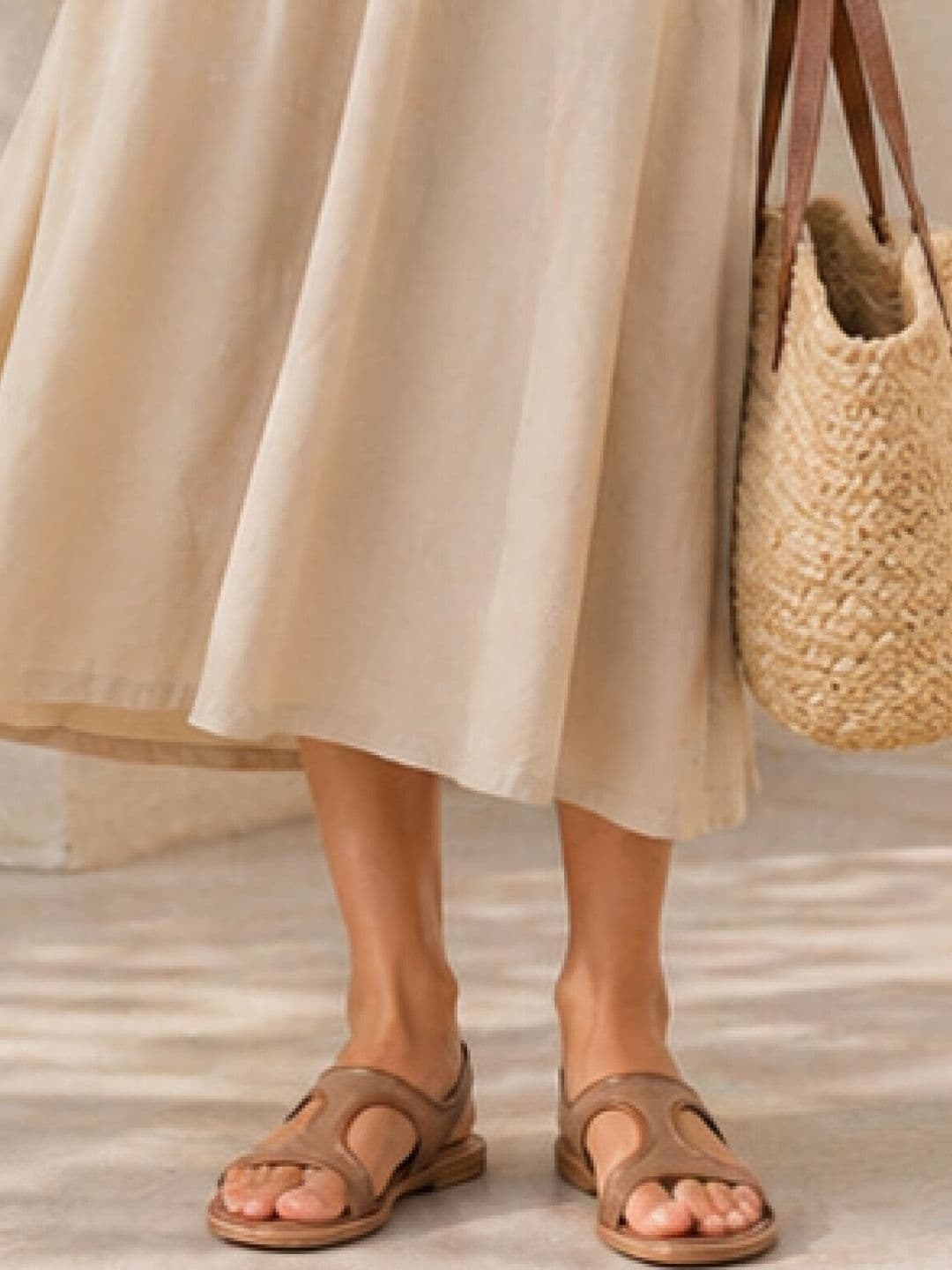 Velo Slingback Tan Flats CAI Velo Slingback Tan Flats