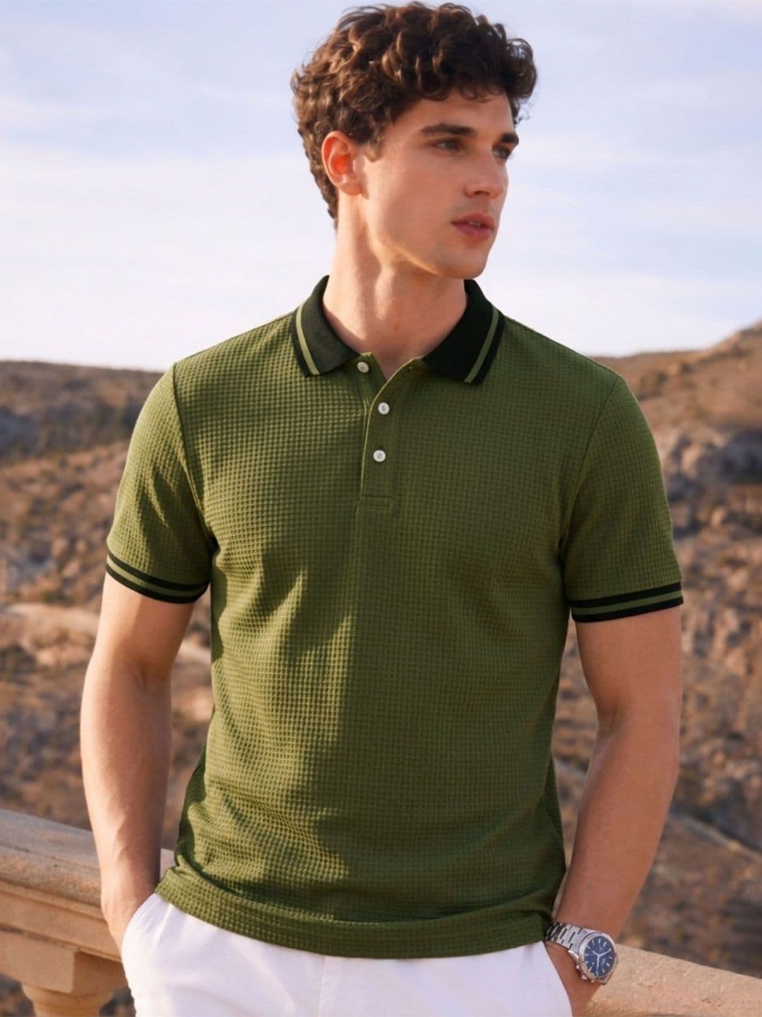 THE BEETEL HOUSE THE BEETEL HOUSE Men Polo Collar T-shirt