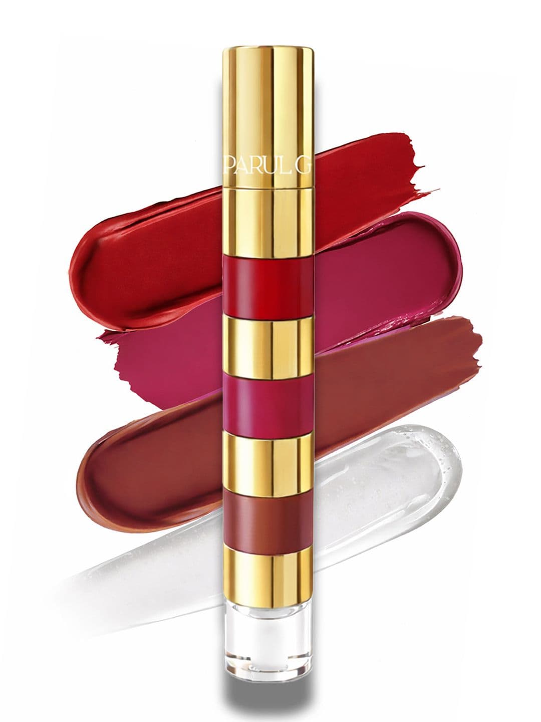 Liquid Lipstick - 4.8 ml Parul Garg 4-in-1 Lip Stack Royal Blooms Matte Liquid Lipsticks With Gloss 4.8 ml