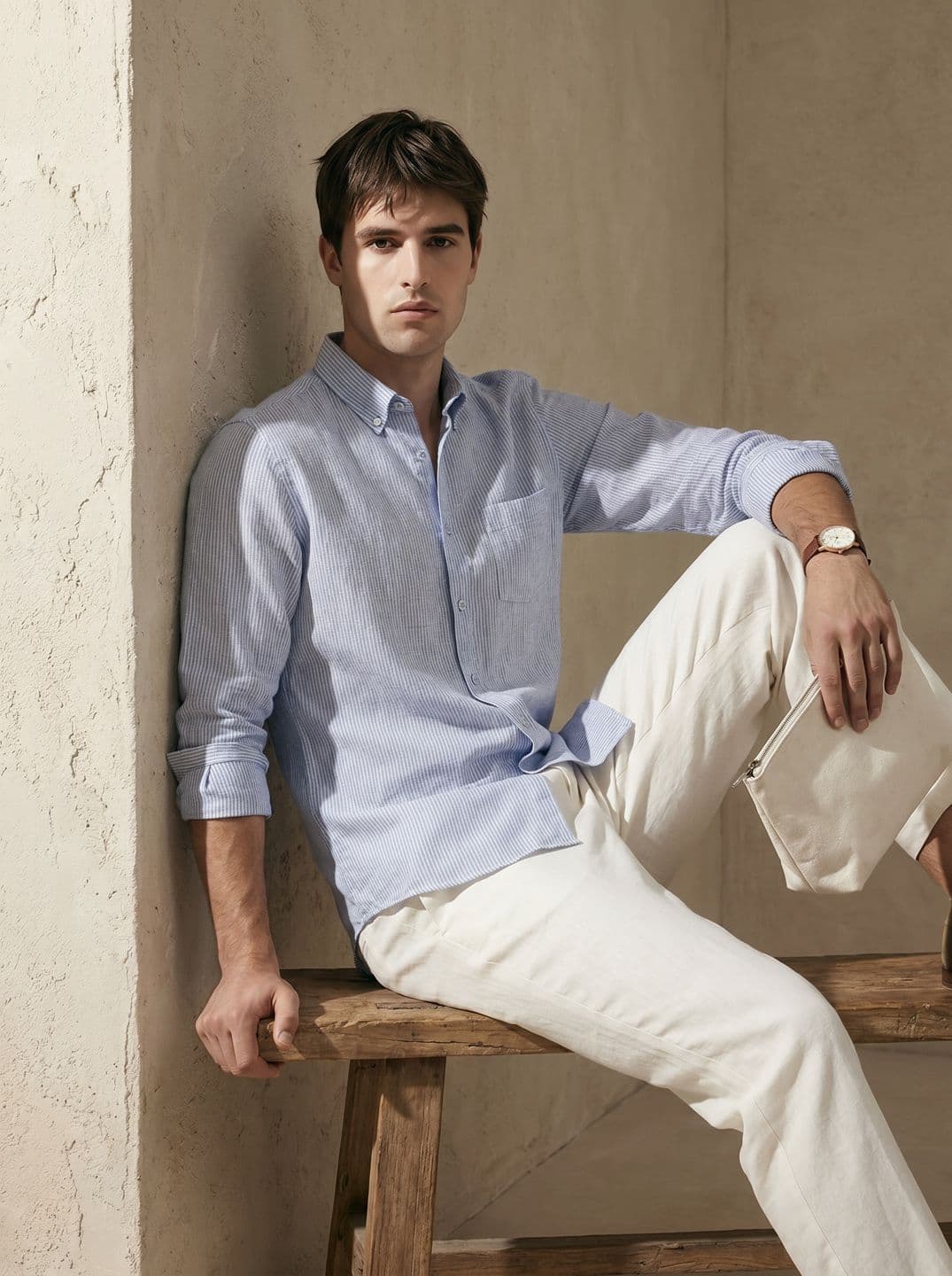 Vertical Striped Casual Shirt THE SHIRT CODE Vertical Striped Cotton Casual Shirt