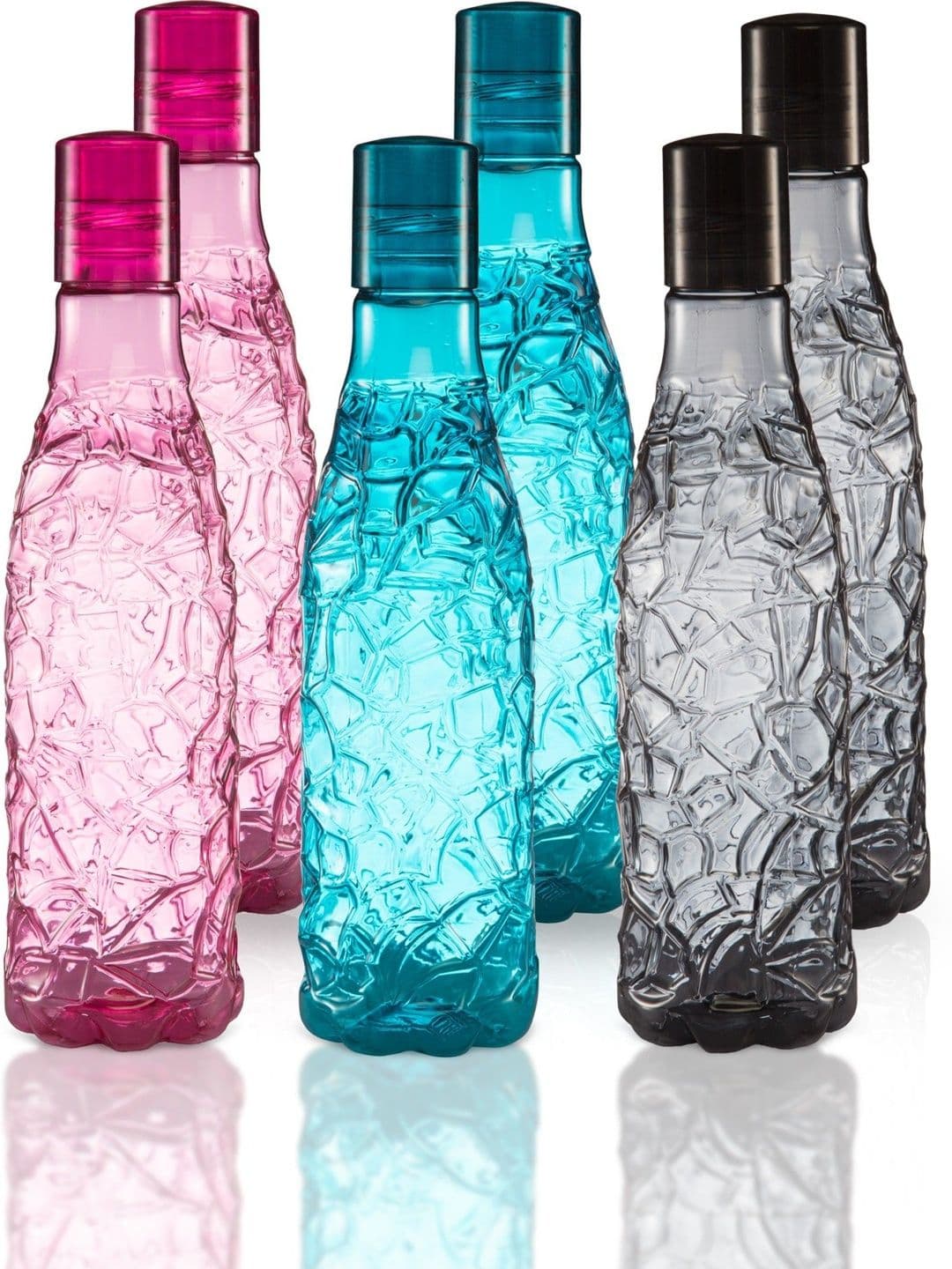 Aura Aura Pink & Blue Set of 6 Plastic Other Water Bottle