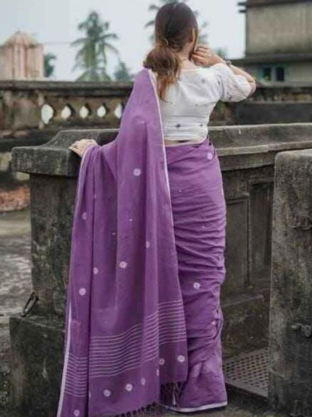 NEBADITA NEBADITA Woven Design Linen Blend Handloom Saree