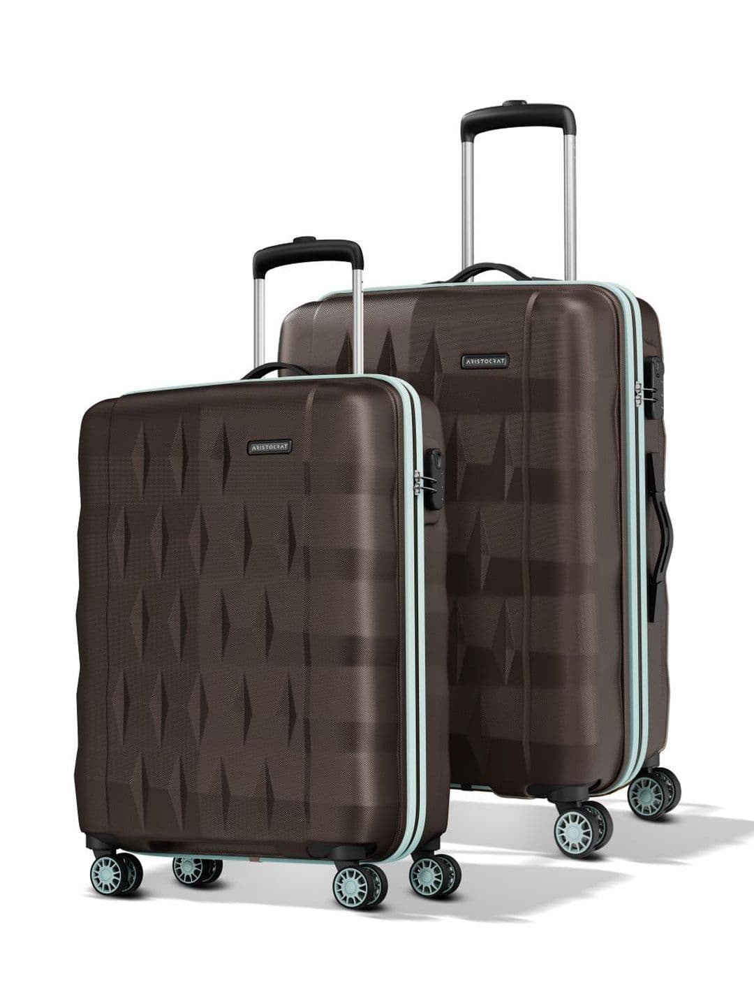 Aristocrat Aristocrat Unisex Set of 2 Comet Dark Brown S-M Hard Luggage Check-in Trolley