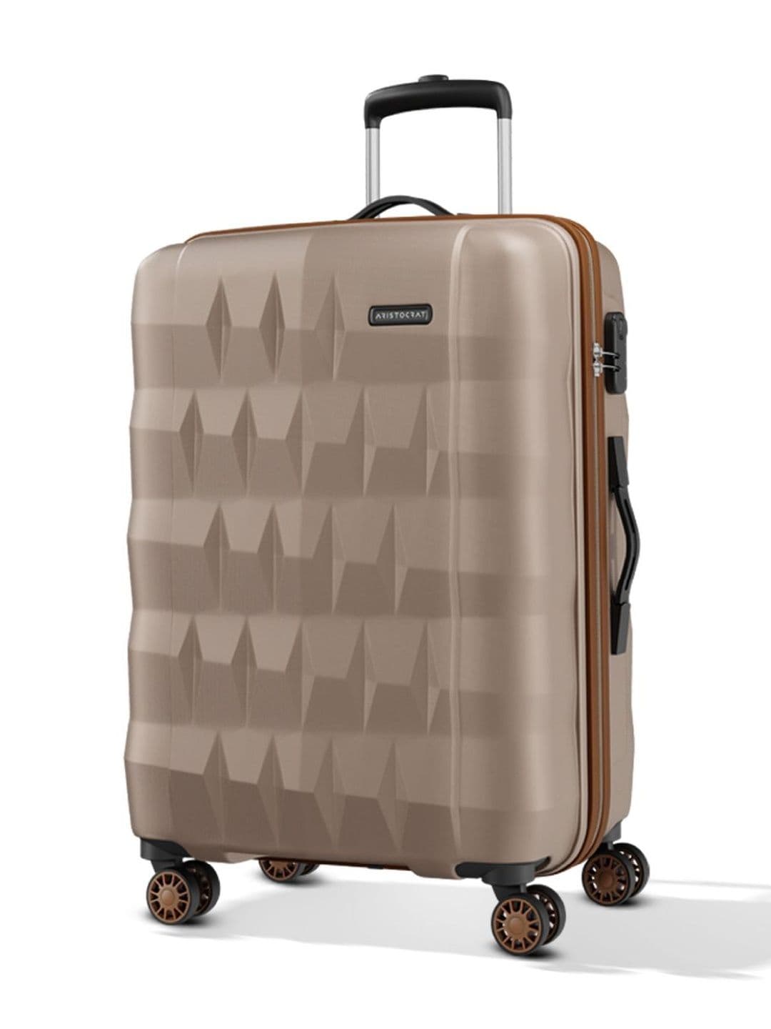 Aristocrat Aristocrat Unisex Comet Champagne Large Hard Luggage Check-in Trolley with 8-Wheel