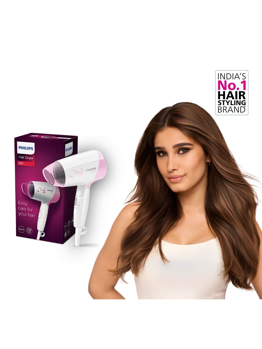 Philips Philips Essential Care Hair Dryer HP8120/00 ThermoProtect Quick Gentle Srying 1200W- White