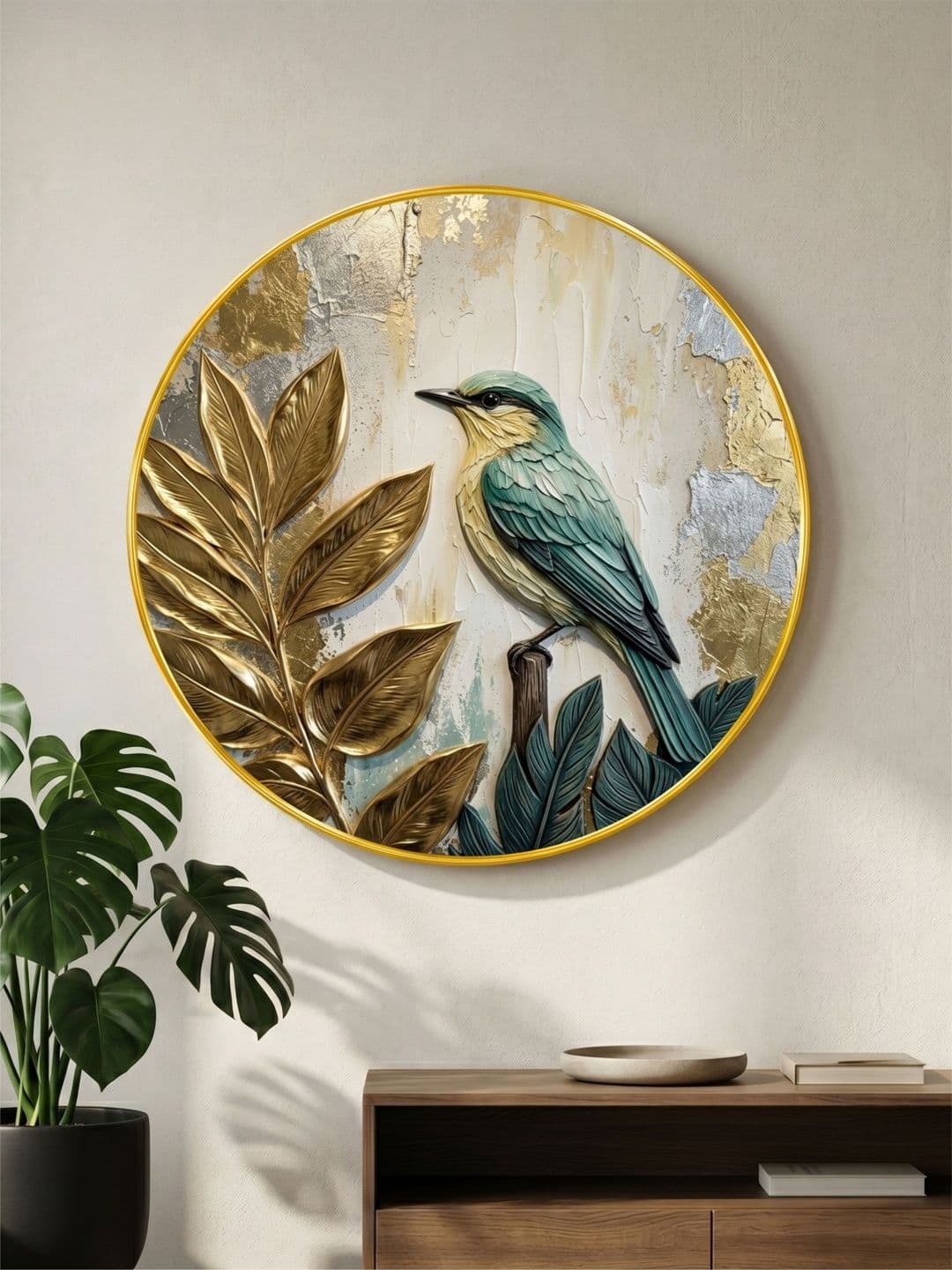 SAF SAF Multicoloured MDF Birds and Animals Wall Paintings