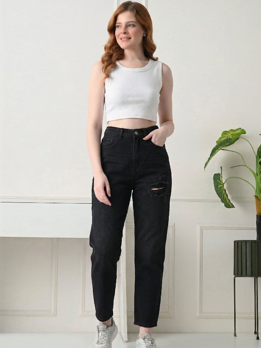 Mast & Harbour Mast & Harbour Cotton Blend Tank Crop Top