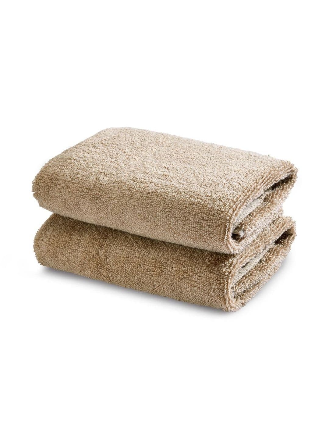 SPACES SPACES Swift Flow 2Pcs Brown Pure Cotton 500 GSM Hand Towels