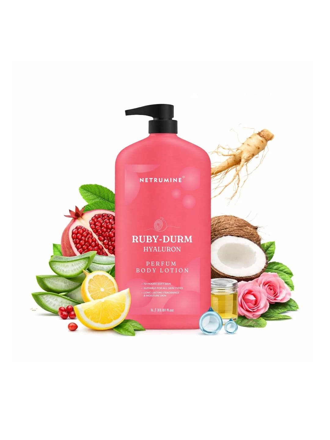 NETRUMINE NETRUMINE Ruby-Durm Hyaluron Body Lotion Smooth & Glowing Skin - 1L