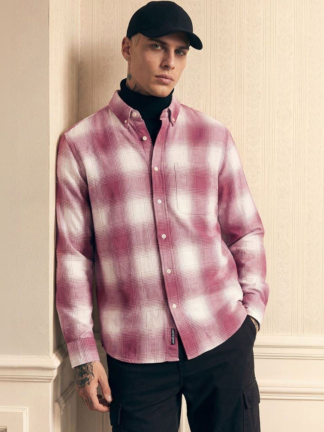 Snitch Snitch Men Checked Casual Shirt