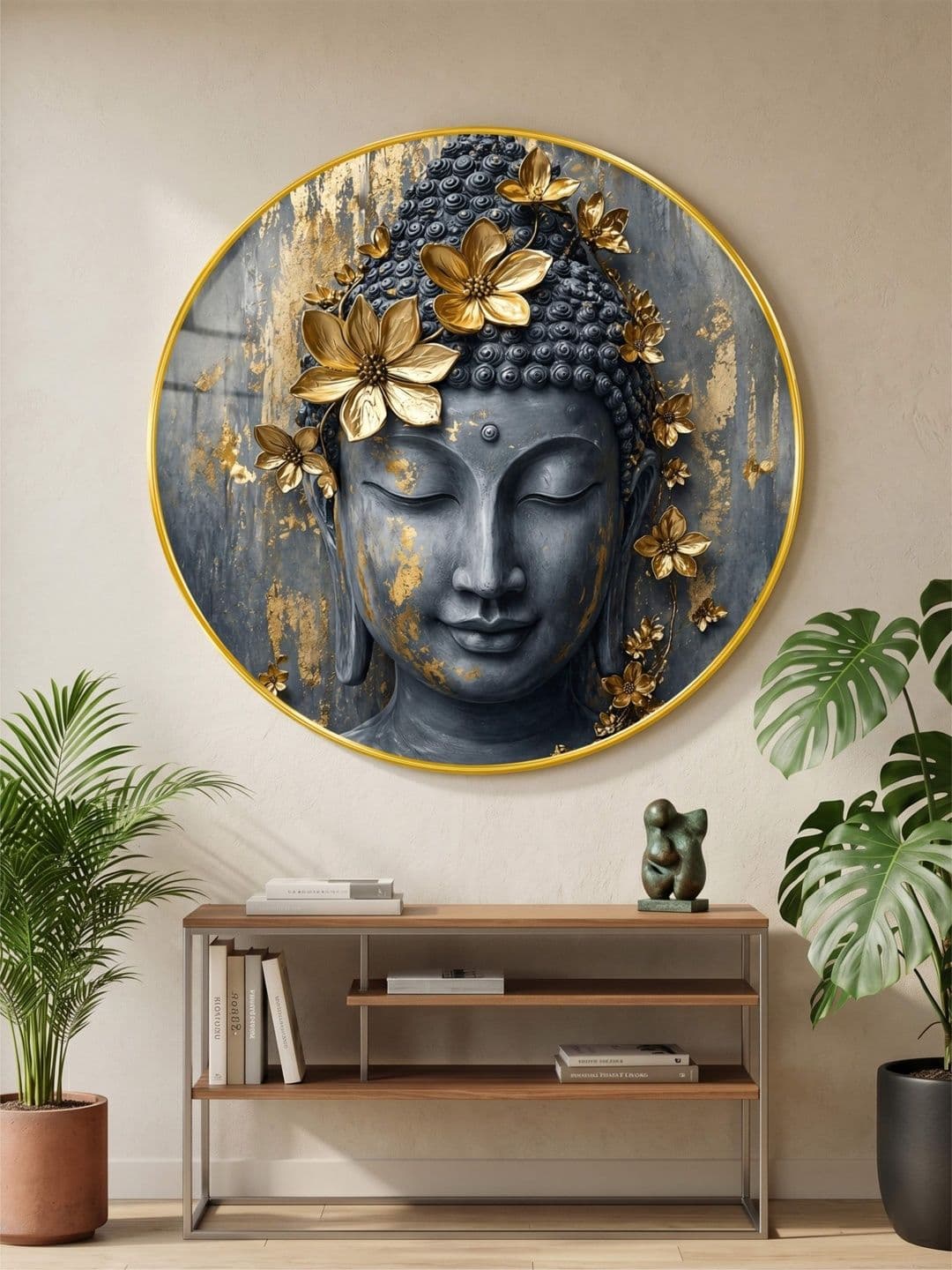 SAF SAF Grey MDF Religious Wall Paintings