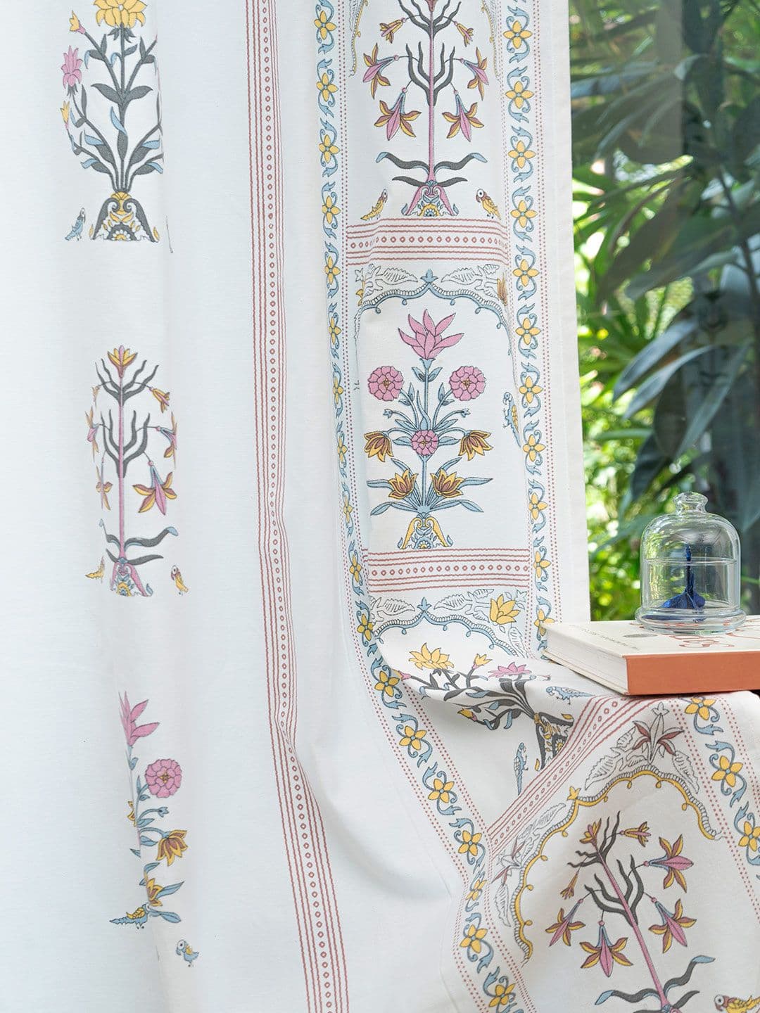 2Pcs Cotton Door Curtains Tranquebar Home Set of 2- Sashi Cotton Door Curtains - 7 Feet