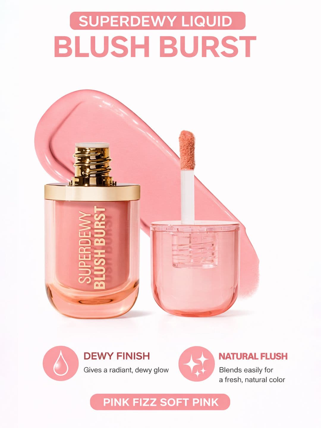 Makeup Revolution London Makeup Revolution London Super Dewy Liquid Blush Burst - 4.2 ml - Soft Pink