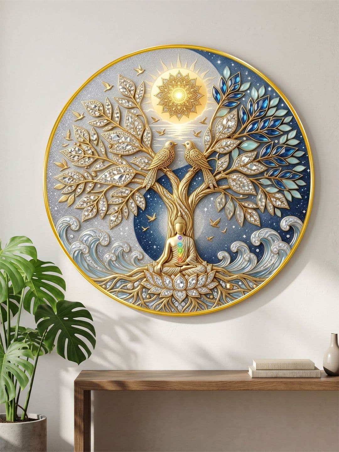 Livin'luxe Livin'luxe Multicoloured MDF Religious Wall Paintings