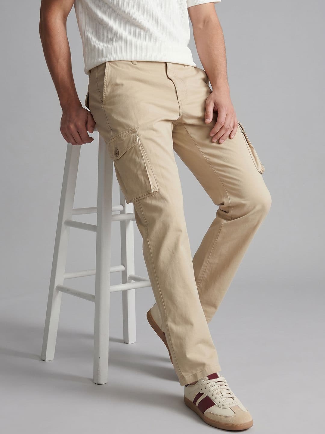 Louis Philippe Jeans Louis Philippe Jeans Men Cargos Trousers