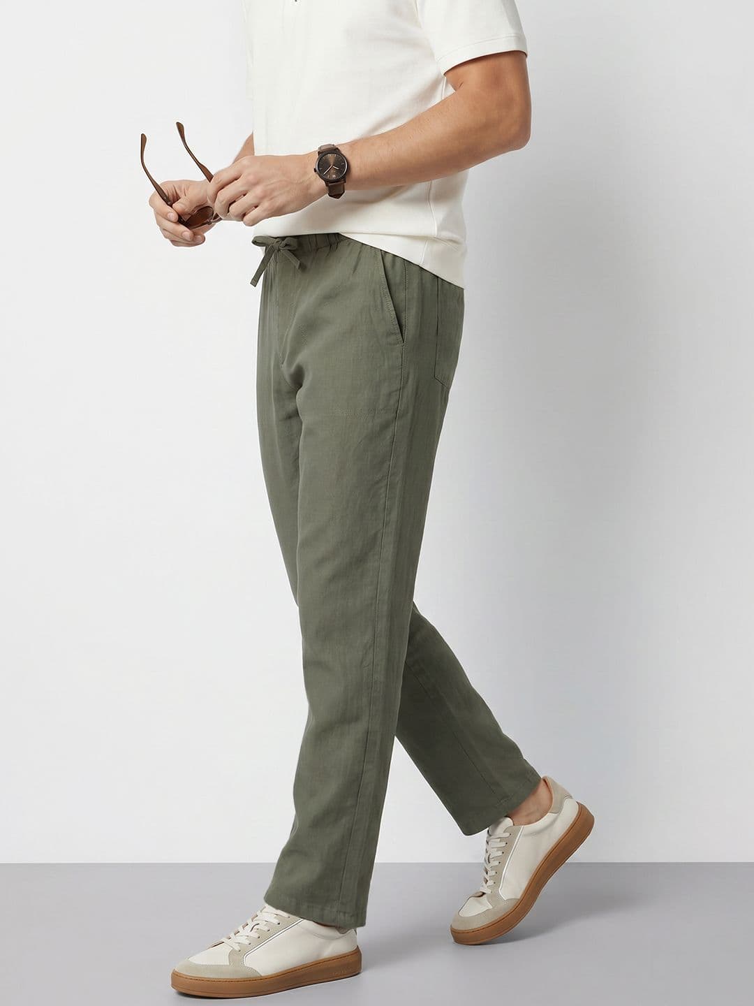 Mast & Harbour Mast & Harbour Men Straight Fit Trousers