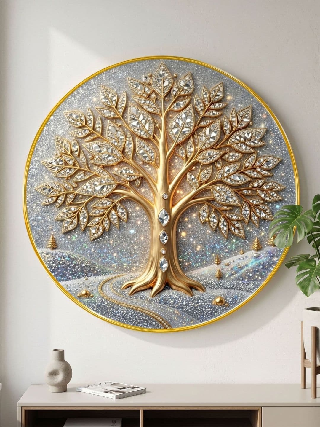 Livin'luxe Livin'luxe Gold-Toned MDF Other Wall Paintings