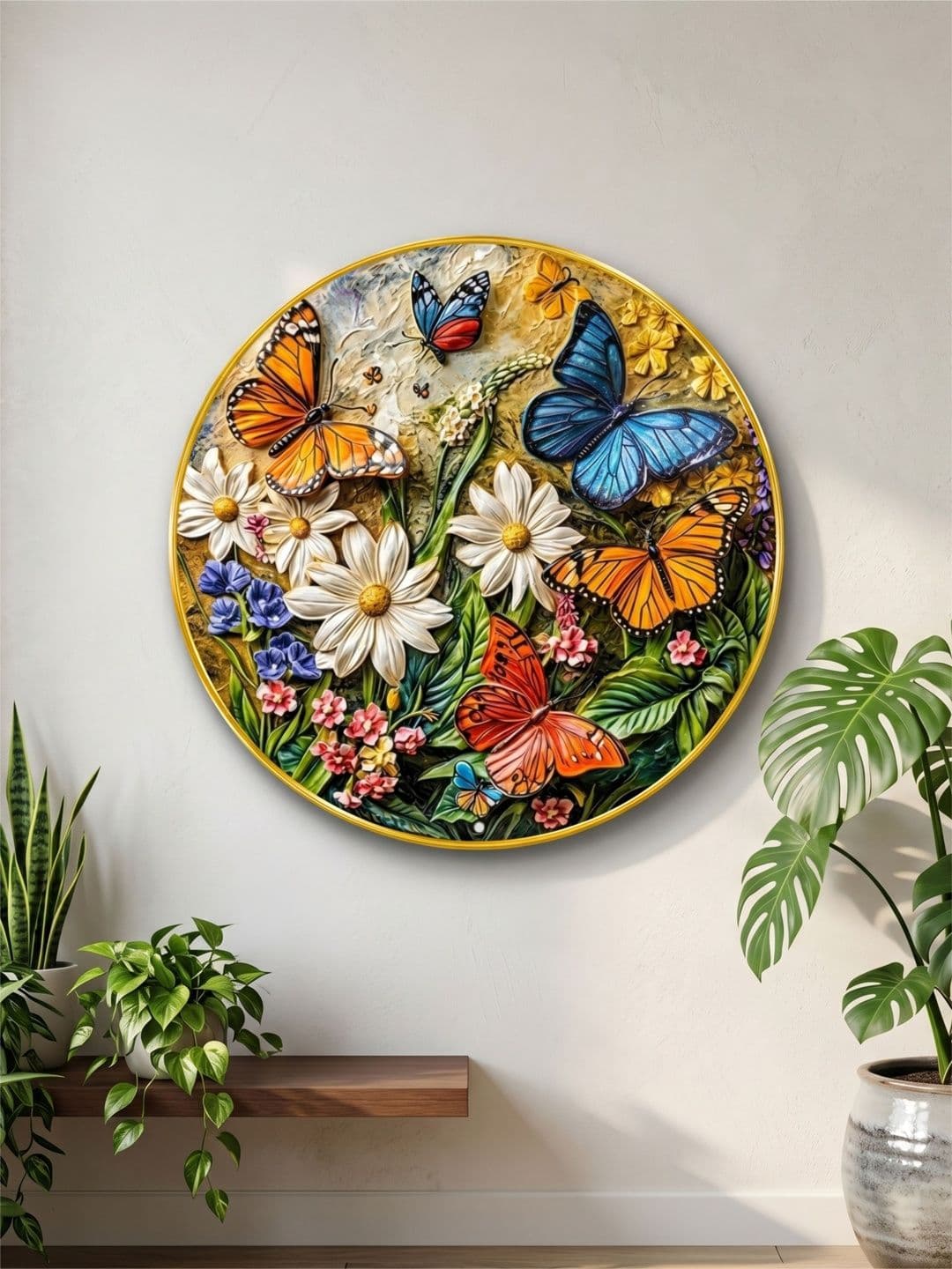 Myntra Elegant Homes Myntra Elegant Homes Green MDF Other Wall Paintings