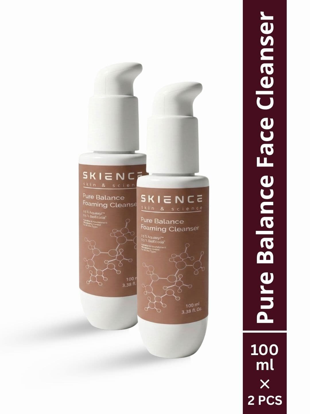 SKIENCE SKIENCE Set Of 2 Pure Balance Foaming Cleanser - 100 ml Each