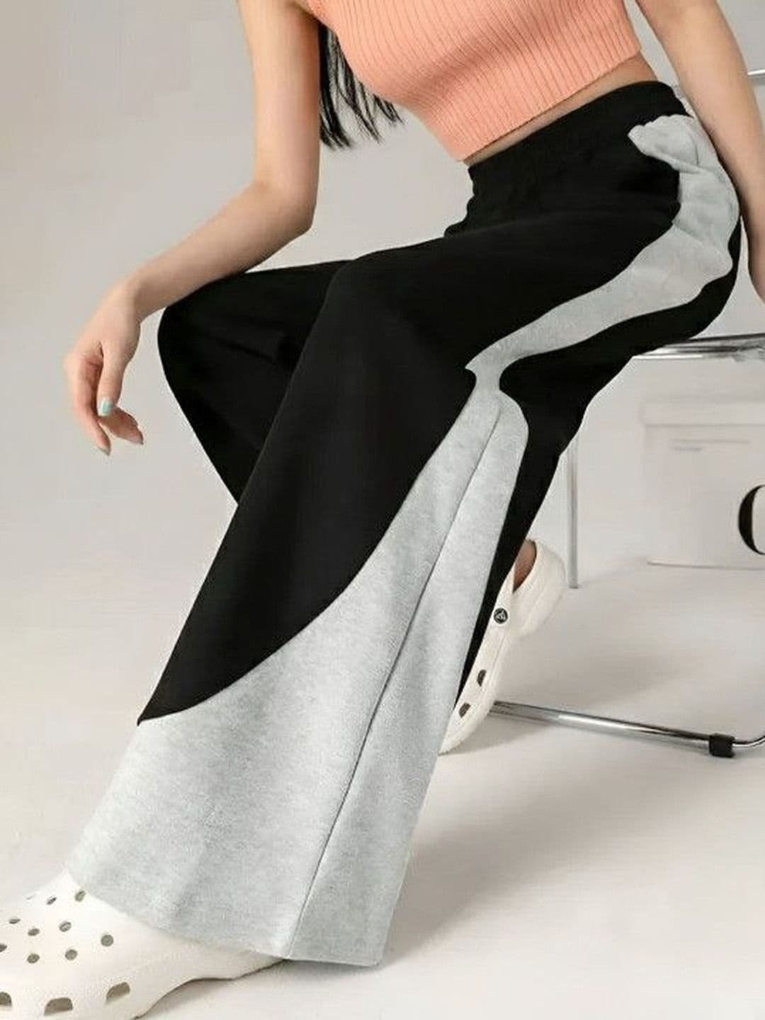 Imsa Moda Imsa Moda Women Baggy Colourblocked Track Pants