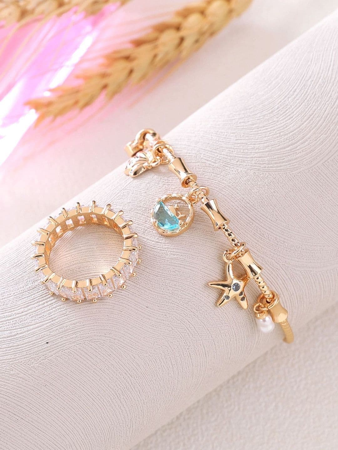 Bracelet Yellow Chimes Women 2 Gold-Plated Charm Bracelet