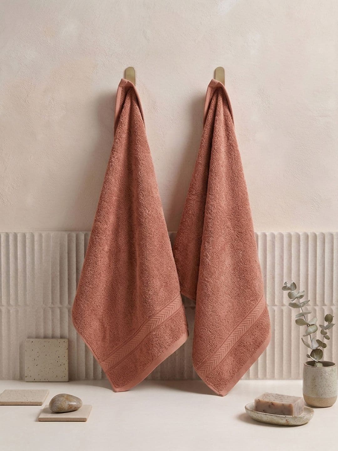 Monte Carlo Monte Carlo Amber Peach Cotton 525 Gsm 40X60 Cm 2 Hand Towel