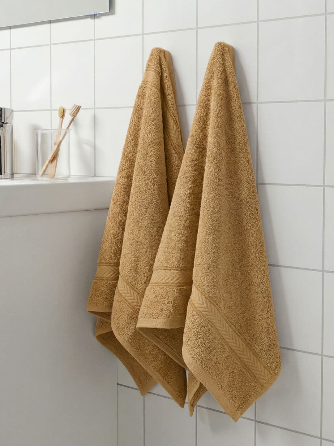 Monte Carlo Monte Carlo Amber Camel Cotton 525 Gsm 40X60 Cm 2 Hand Towel