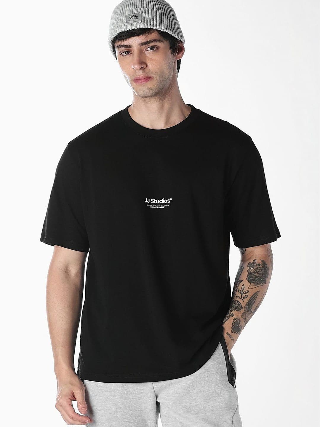 Jack & Jones Jack & Jones Men Brand Logo Printed Organic Cotton T-shirt