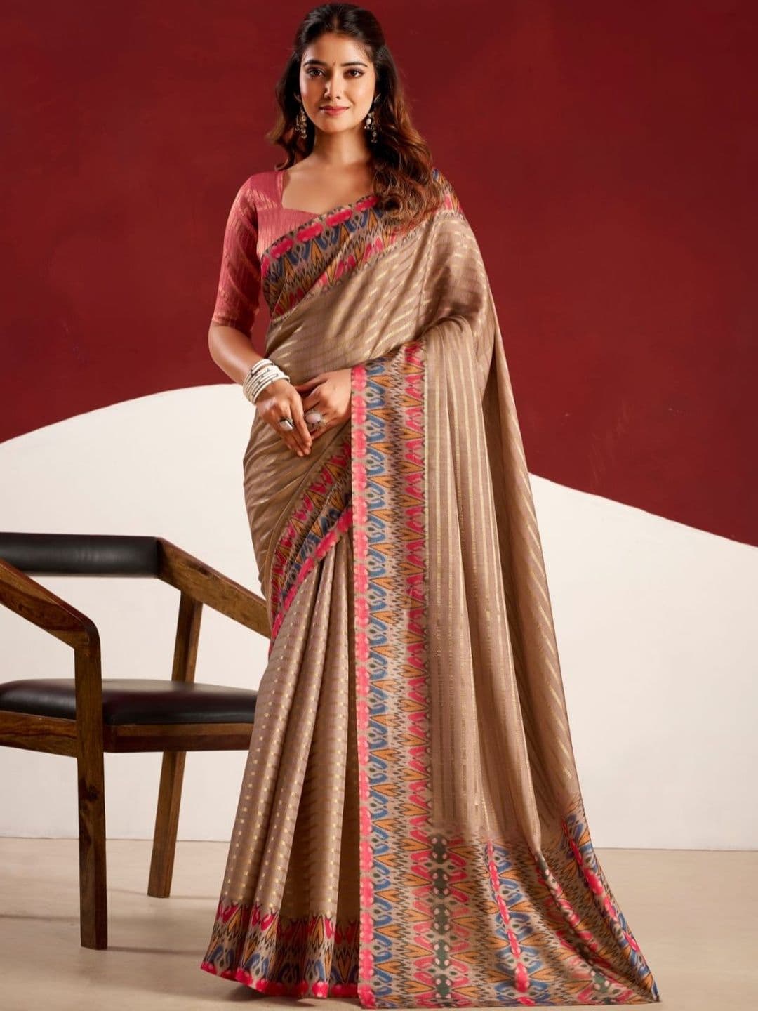 House of Pataudi House of Pataudi Woven Design Tussar Sarees Blouse Piece