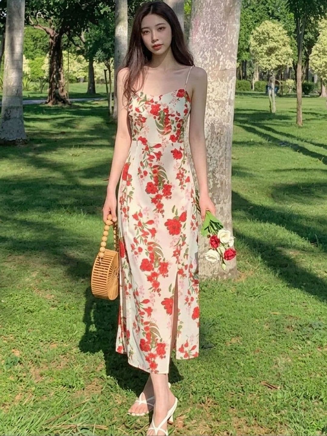DressBerry DressBerry Floral Print Sheath Midi Dress