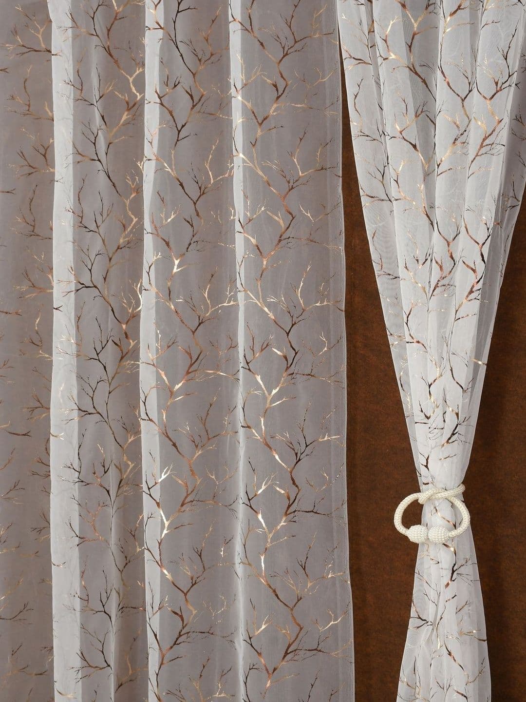 Aura Aura White Set of 2 Sheer Door Curtain