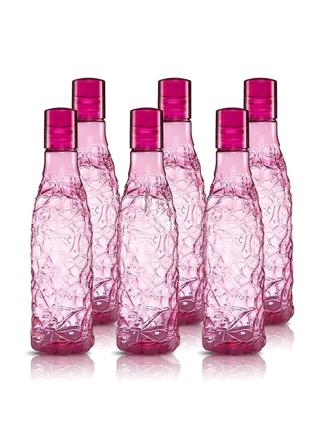 Aura Aura Pink Set of 6 Plastic Other Water Bottle