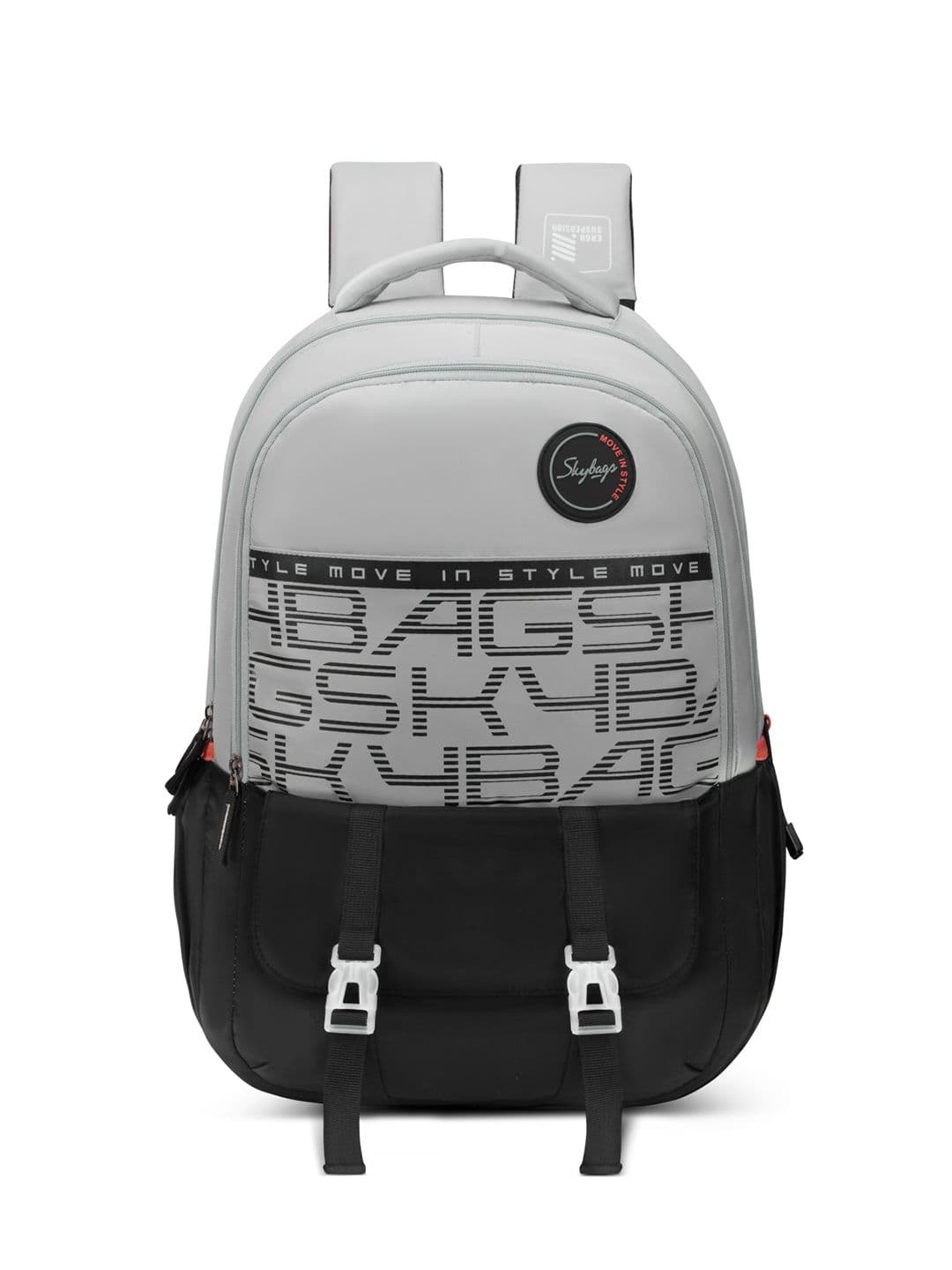 Skybags Skybags Unisex Aero Pro Black School Backpack with Insulated Tiffin Pouch - 38L