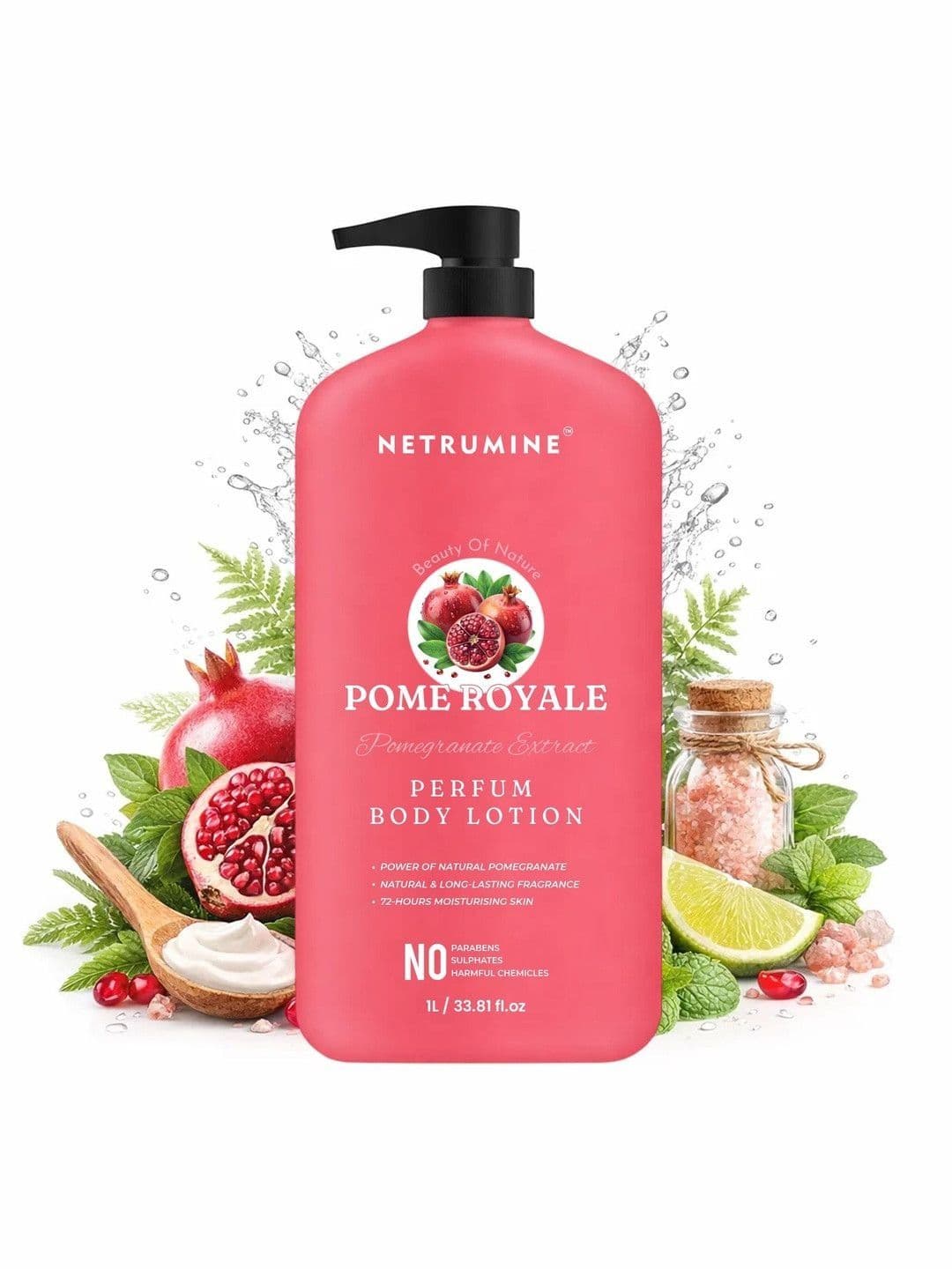 NETRUMINE NETRUMINE Pome Royale Pomegranate Perfume Body Lotion Smooth & Glowing Skin - 1L