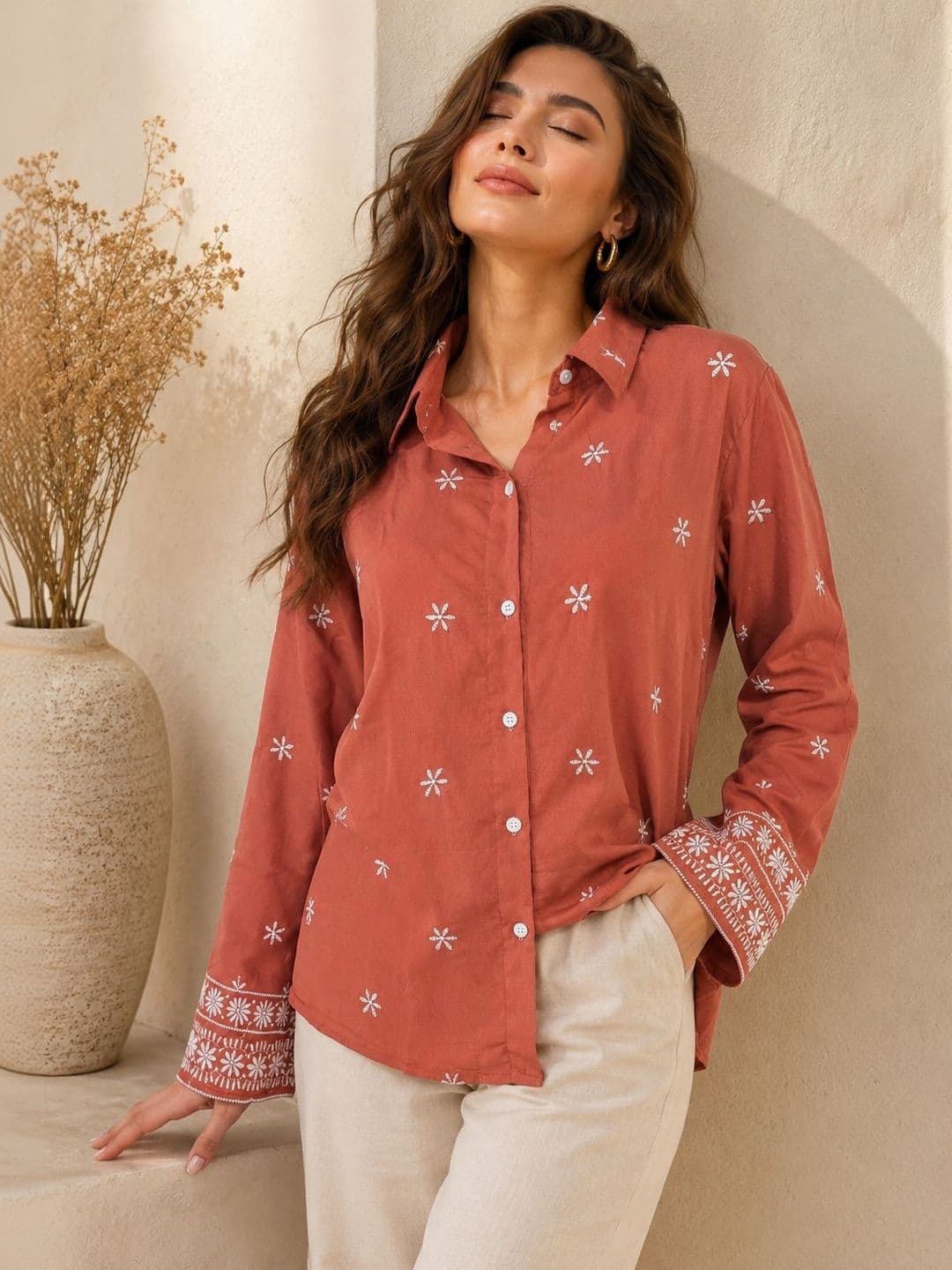 Tzelynn Tzelynn Women Floral Casual Shirt