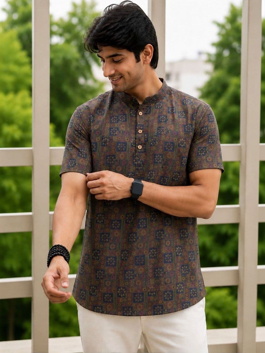 SKYWORRIX SKYWORRIX Men Ethnic Motifs Printed Kurta