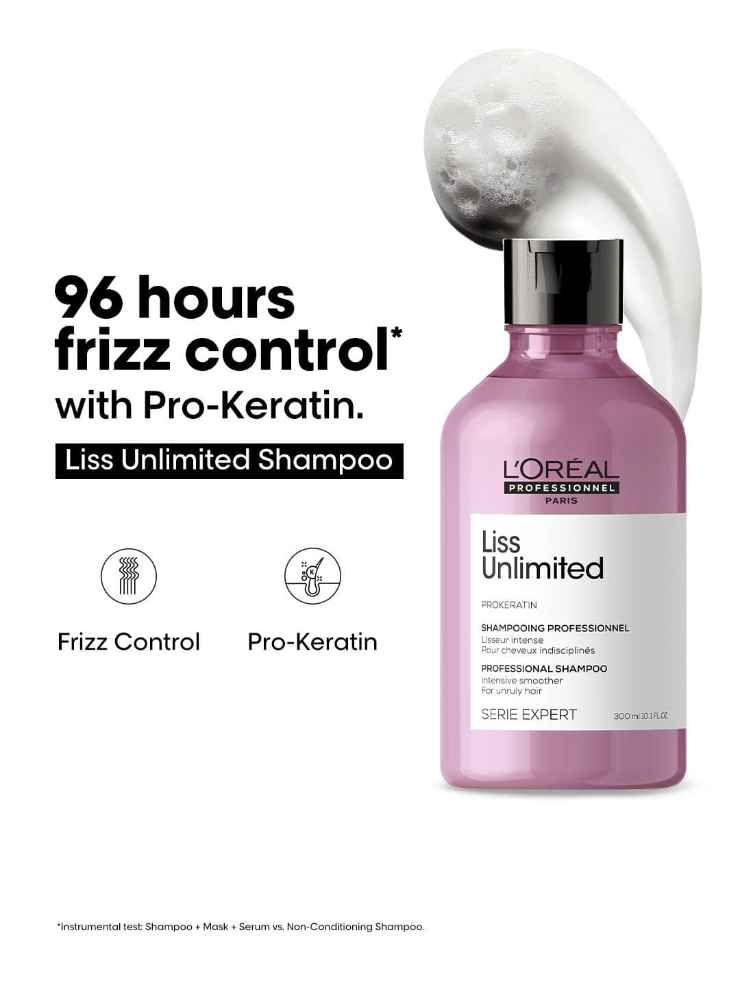 LOreal Professionnel LOreal Professionnel Liss Unlimited Shampoo for Frizzy Hair with Pro-Keratin - 300ml