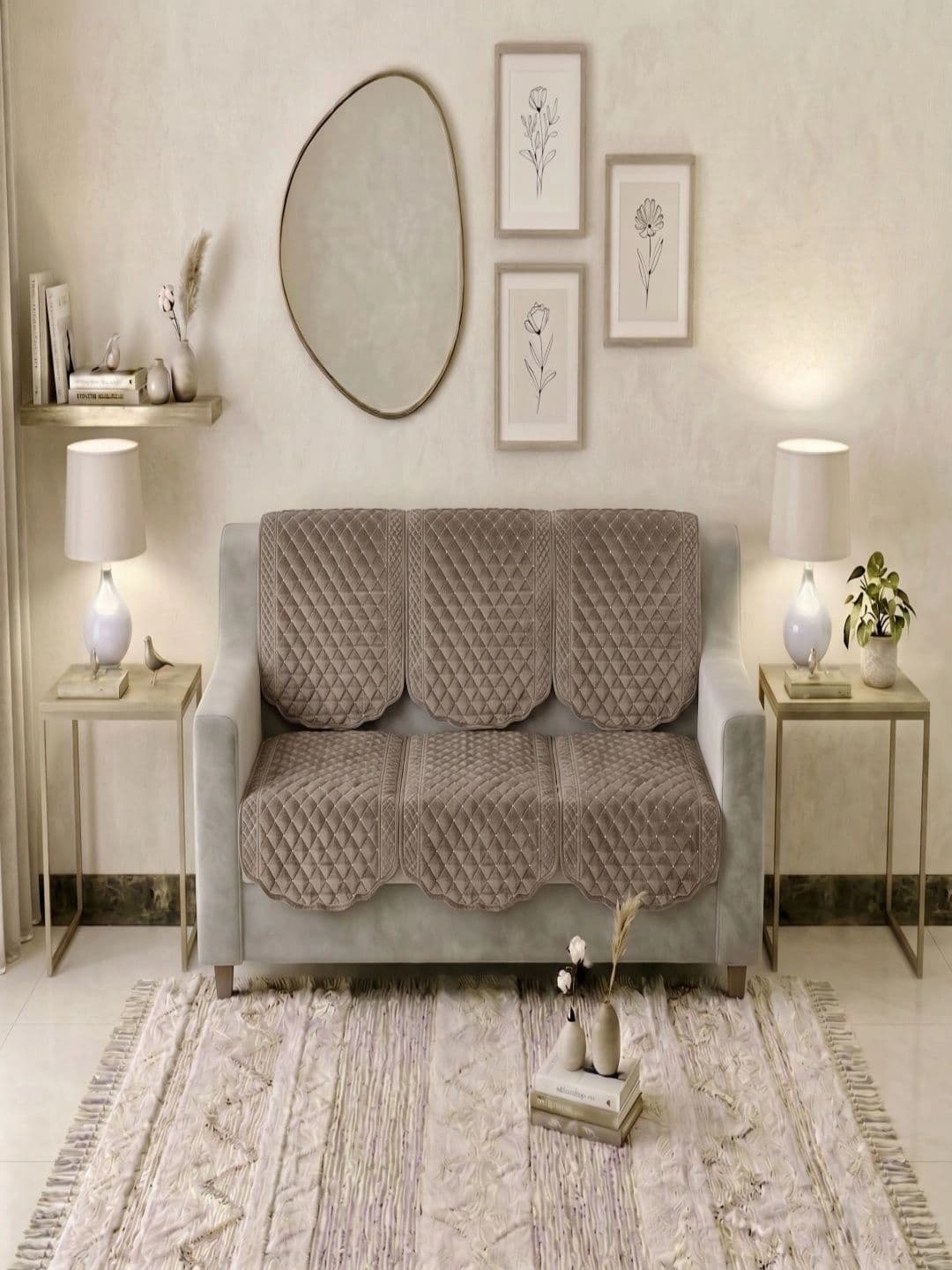 BiggerFish BiggerFish Coral Sofa Cover Without Arms
