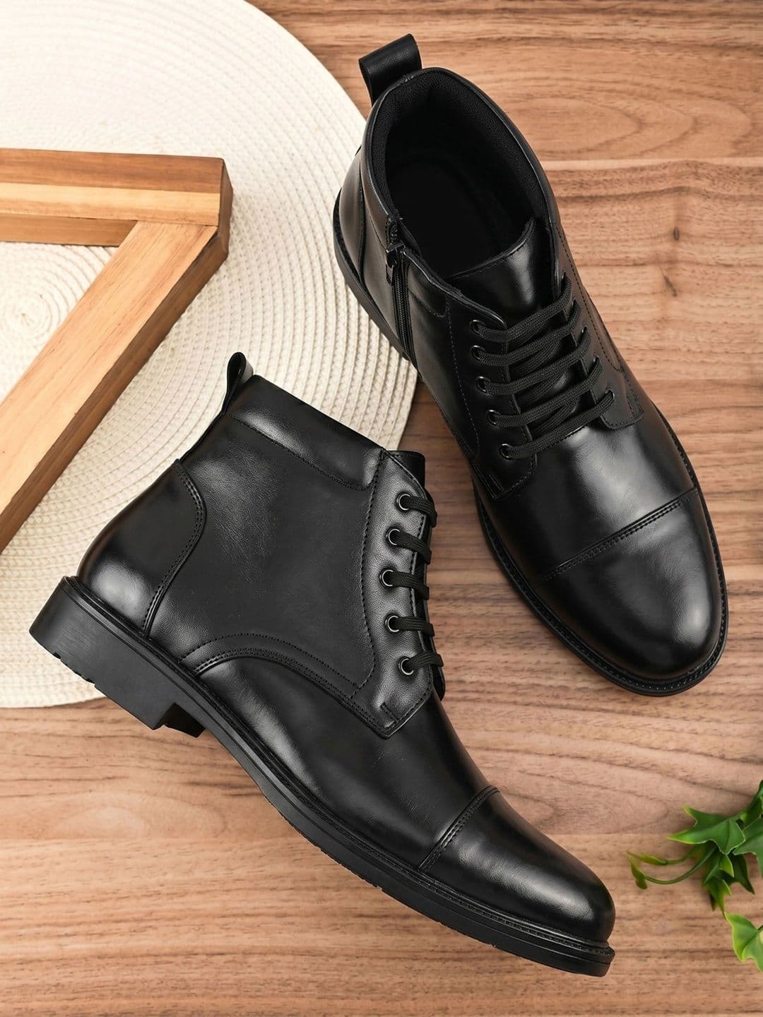 STEPORIZE STEPORIZE Men Round Toe Lace-Ups Regular Boots