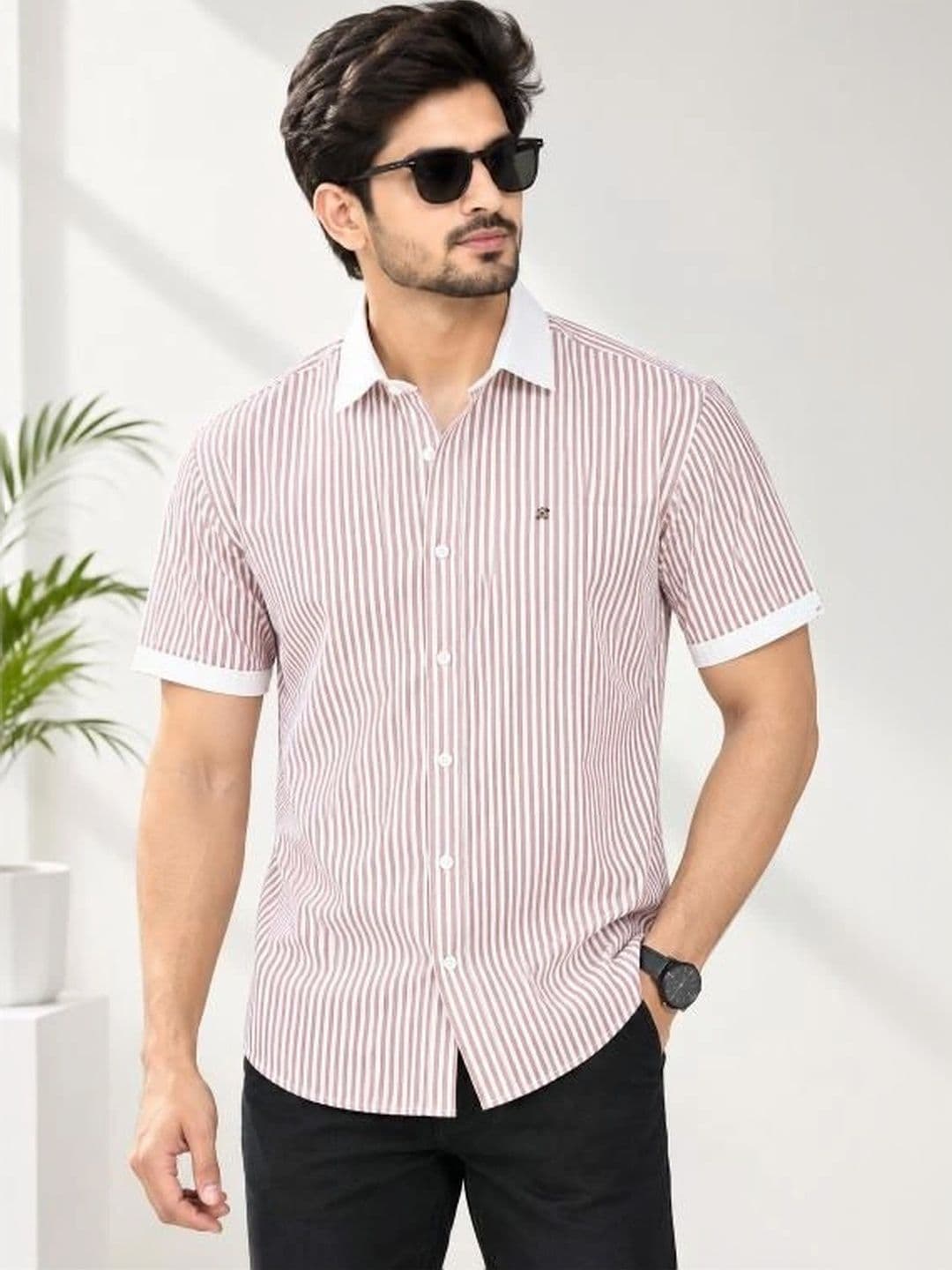 ASRA ASRA Men Comfort Striped Casual Shirt